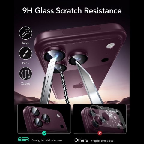 OSŁONA NA APARAT ESR ARMORITE CAMERA PROTECTOR IPHONE 18 PRO / 18 PRO MAX DEEP BURGUNDY
