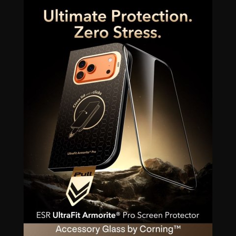 SZKŁO HARTOWANE ESR ULTRAFIT ARMORITE PRO TEMPERED GLASS IPHONE 17 PRO / 18 PRO BLACK