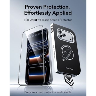 SZKŁO HARTOWANE ESR ULTRAFIT CLASSIC TEMPERED GLASS 2-PACK IPHONE 17 PRO MAX / 18 PRO MAX BLACK