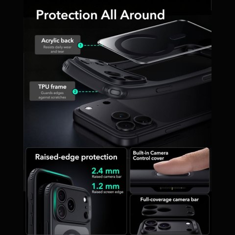 ESR CLASSIC HYBRID MAGSAFE & TEMPERED GLASS IPHONE 17 PRO MAX / 18 PRO MAX CLEAR/BLACK