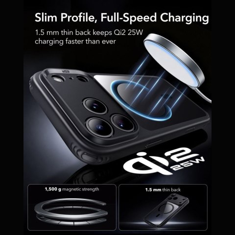 ESR CLASSIC HYBRID MAGSAFE & TEMPERED GLASS IPHONE 17 PRO MAX / 18 PRO MAX CLEAR/BLACK