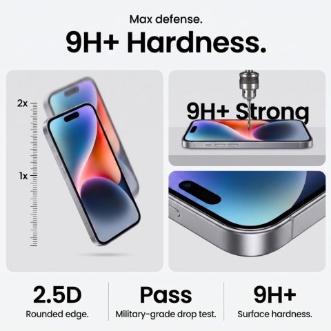SZKŁO HARTOWANE TECH-PROTECT QUICK SET+ 2-PACK IPHONE 17 PRO / 18 PRO BLACK