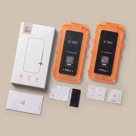 SZKŁO HARTOWANE TECH-PROTECT QUICK SET+ 2-PACK IPHONE 17 PRO MAX / 18 PRO MAX BLACK