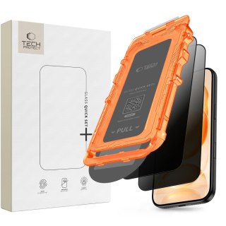 SZKŁO PRYWATYZUJĄCE TECH-PROTECT QUICK SET SPY+ 2-PACK IPHONE 18 PRO MAX PRIVACY