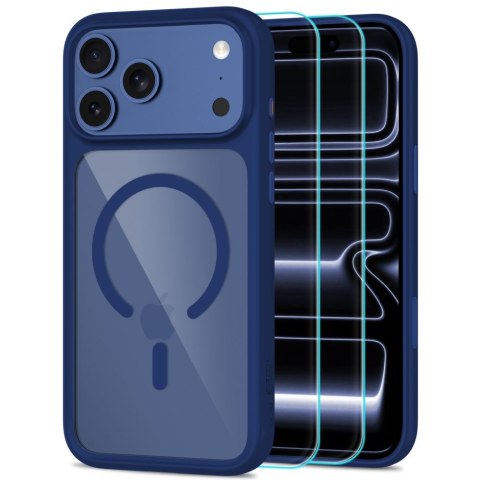 TECH-PROTECT MAGONE MAGSAFE CC + GLASS 2-PACK IPHONE 17 PRO / 18 PRO DEEP BLUE/CLEAR
