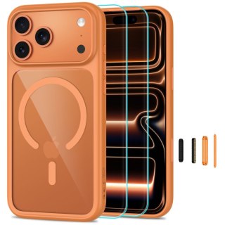 TECH-PROTECT MAGONE MAGSAFE CC + GLASS 2-PACK IPHONE 17 PRO MAX / 18 PRO MAX COSMIC ORANGE/CLEAR