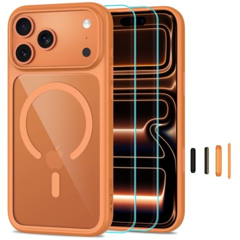 TECH-PROTECT MAGONE MAGSAFE CC + GLASS 2-PACK IPHONE 17 PRO MAX / 18 PRO MAX COSMIC ORANGE/CLEAR