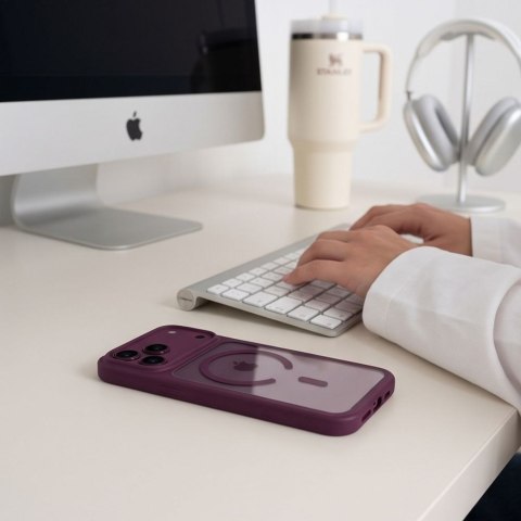 TECH-PROTECT MAGONE MAGSAFE CC + GLASS 2-PACK IPHONE 17 PRO MAX / 18 PRO MAX DARK CHERRY/CLEAR