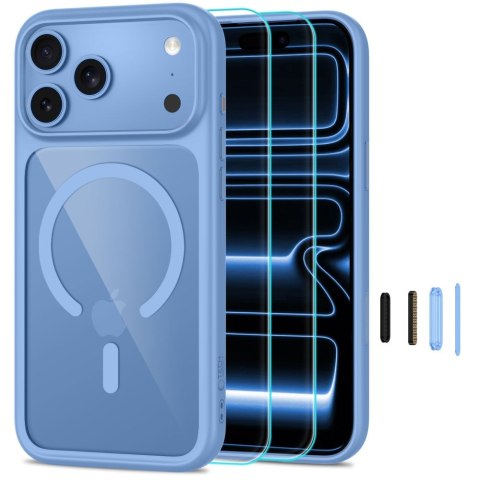 TECH-PROTECT MAGONE MAGSAFE CC + GLASS 2-PACK IPHONE 17 PRO MAX / 18 PRO MAX LIGHT BLUE/CLEAR