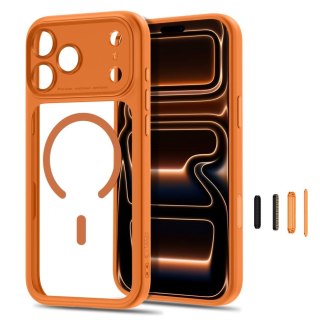TECH-PROTECT MAGPEAK MAGSAFE CC IPHONE 17 PRO / 18 PRO COSMIC ORANGE/CLEAR