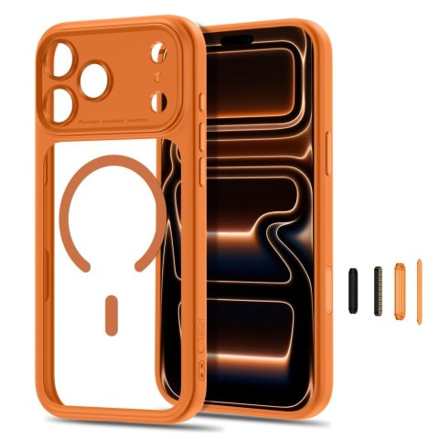 TECH-PROTECT MAGPEAK MAGSAFE CC IPHONE 17 PRO / 18 PRO COSMIC ORANGE/CLEAR