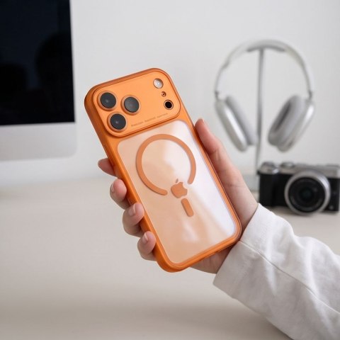 TECH-PROTECT MAGPEAK MAGSAFE CC IPHONE 17 PRO / 18 PRO COSMIC ORANGE/CLEAR