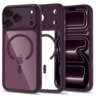 TECH-PROTECT MAGPEAK MAGSAFE CC IPHONE 17 PRO / 18 PRO DARK CHERRY/CLEAR