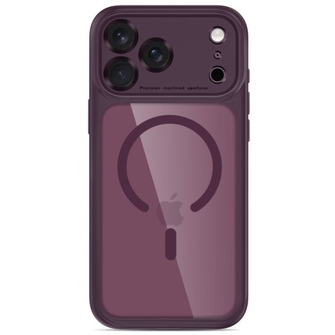 TECH-PROTECT MAGPEAK MAGSAFE CC IPHONE 17 PRO / 18 PRO DARK CHERRY/CLEAR