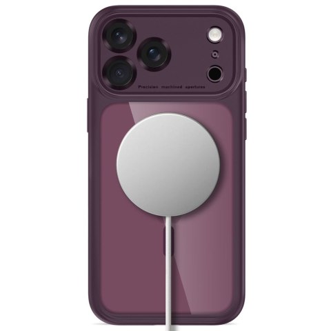 TECH-PROTECT MAGPEAK MAGSAFE CC IPHONE 17 PRO / 18 PRO DARK CHERRY/CLEAR
