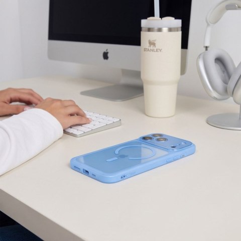 TECH-PROTECT MAGPEAK MAGSAFE CC IPHONE 17 PRO / 18 PRO LIGHT BLUE/CLEAR