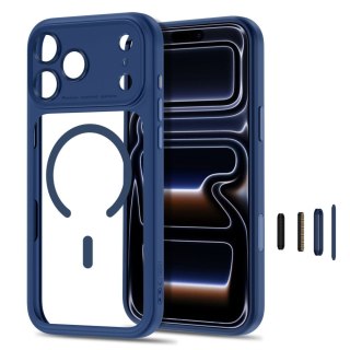 TECH-PROTECT MAGPEAK MAGSAFE CC IPHONE 17 PRO MAX / 18 PRO MAX DEEP BLUE/CLEAR