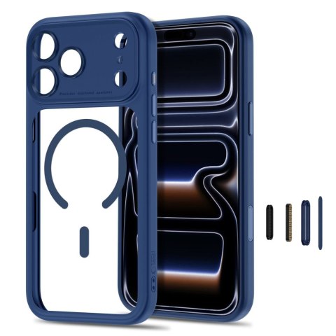 TECH-PROTECT MAGPEAK MAGSAFE CC IPHONE 17 PRO MAX / 18 PRO MAX DEEP BLUE/CLEAR