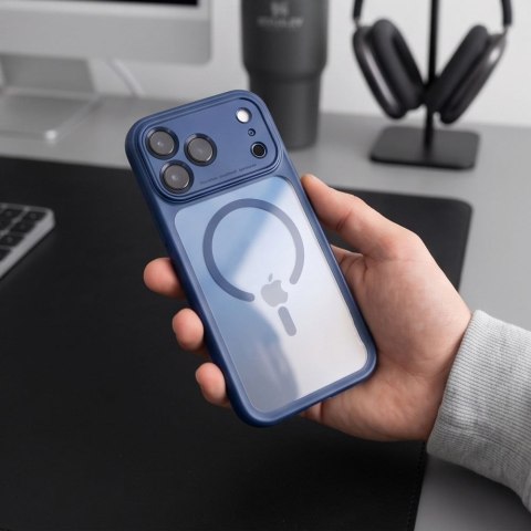 TECH-PROTECT MAGPEAK MAGSAFE CC IPHONE 17 PRO MAX / 18 PRO MAX DEEP BLUE/CLEAR
