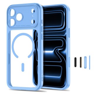 TECH-PROTECT MAGPEAK MAGSAFE CC IPHONE 17 PRO MAX / 18 PRO MAX LIGHT BLUE/CLEAR