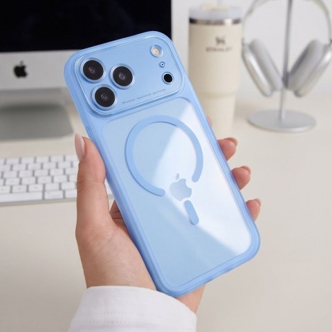 TECH-PROTECT MAGPEAK MAGSAFE CC IPHONE 17 PRO MAX / 18 PRO MAX LIGHT BLUE/CLEAR
