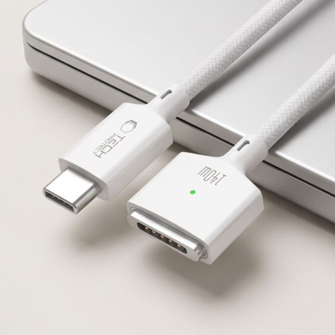 TECH-PROTECT MMC01 ULTRABOOST MAGNETIC MACBOOK CABLE USB-C TO MAGSAFE 3 140W 300CM WHITE