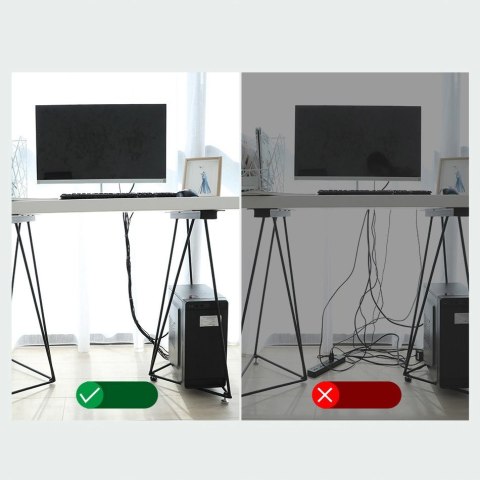 Baseus Rainbow Circle Velcro Straps - taśma rzepowa rzep organizer kabli 3m szary(ACMGT-F0G)