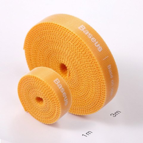 Baseus Rainbow Circle Velcro Straps - taśma rzepowa rzep organizer kabli 3m szary(ACMGT-F0G)