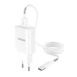 Ładowarka sieciowa EU USB 5V/2.4A QC3.0 Quick Charge 3.0 + kabel USB Typ C biały (A3EU + Type-c white)