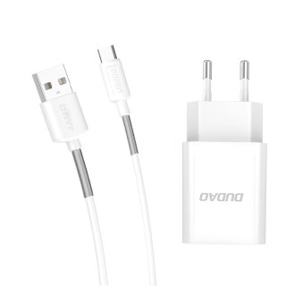 Ładowarka sieciowa EU USB 5V/2.4A QC3.0 Quick Charge 3.0 + kabel USB Typ C biały (A3EU + Type-c white)