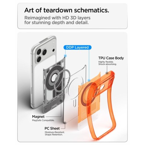 SPIGEN ULTRA HYBRID MAGSAFE IPHONE 17 PRO MAX / 18 PRO MAX C-ONE TANGERINE