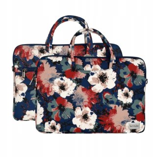 Etui Braders Briefcase Laptop 15-16 cali niebieskie kamelie