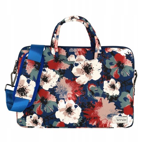 Etui Braders Briefcase Laptop 15-16 cali niebieskie kamelie