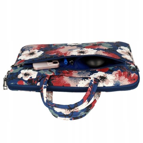 Etui Braders Briefcase Laptop 15-16 cali niebieskie kamelie