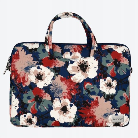 Etui Braders Briefcase Laptop 15-16 cali niebieskie kamelie