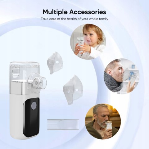 Inhalator mesh LCD - akumulatorowy nebulizator dla dzieci i dorosłych cichy