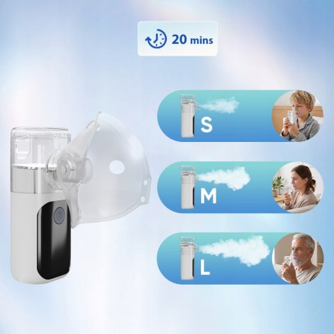 Inhalator mesh LCD - akumulatorowy nebulizator dla dzieci i dorosłych cichy