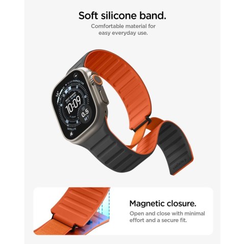 SPIGEN ATHLEX AIR M APPLE WATCH 8 / 9 / 10 / 11 / SE / ULTRA (44 / 45 / 46 / 49 MM) ACTIVE BLACK/ORANGE