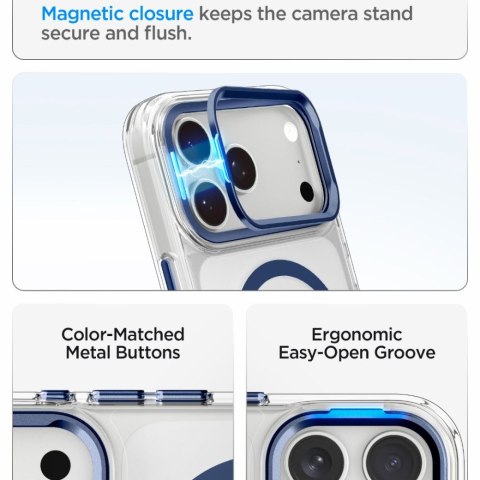 SPIGEN ULTRA HYBRID OPTIK S MAGSAFE IPHONE 17 PRO MAX / 18 PRO MAX CLEAR/DEEP BLUE