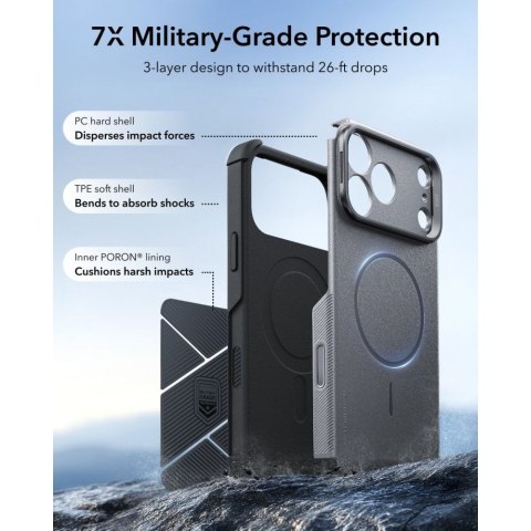 ESR CYBER TOUGH KICKSTAND MAGSAFE IPHONE 17 PRO MAX / 18 PRO MAX GREY