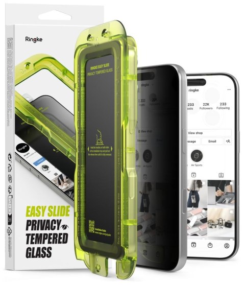 SZKŁO PRYWATYZUJĄCE RINGKE EASY SLIDE 2-PACK IPHONE 18 PRO MAX PRIVACY