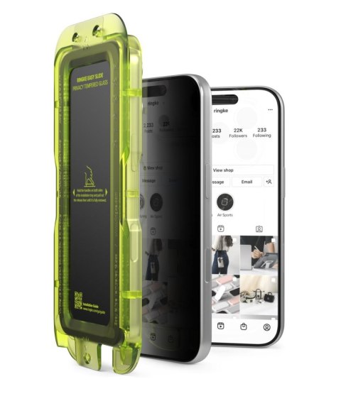 SZKŁO PRYWATYZUJĄCE RINGKE EASY SLIDE 2-PACK IPHONE 18 PRO MAX PRIVACY
