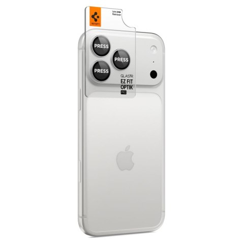 OSŁONA APARATU SPIGEN OPTIK PRO GLAS.TR EZ FIT CAMERA PROTECTOR 2-PACK IPHONE 18 PRO / 18 PRO MAX SILVER