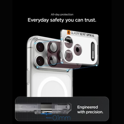 OSŁONA APARATU SPIGEN OPTIK PRO XL GLAS.TR EZ FIT CAMERA PROTECTOR IPHONE 18 PRO MAX BURGUNDY