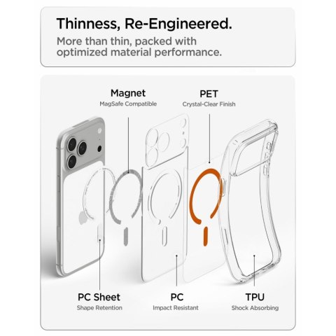 SPIGEN ULTRA HYBRID MAGSAFE IPHONE 17 PRO MAX / 18 PRO MAX CLEAR/ORANGE