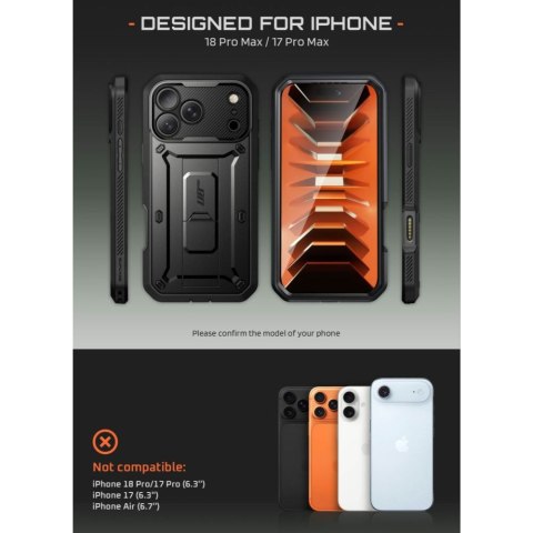 SUPCASE UNICORN BEETLE PRO IPHONE 17 PRO MAX / 18 PRO MAX BLACK