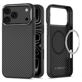 TECH-PROTECT ION CARBON MAGSAFE IPHONE 17 PRO MAX / 18 PRO MAX BLACK/SILVER