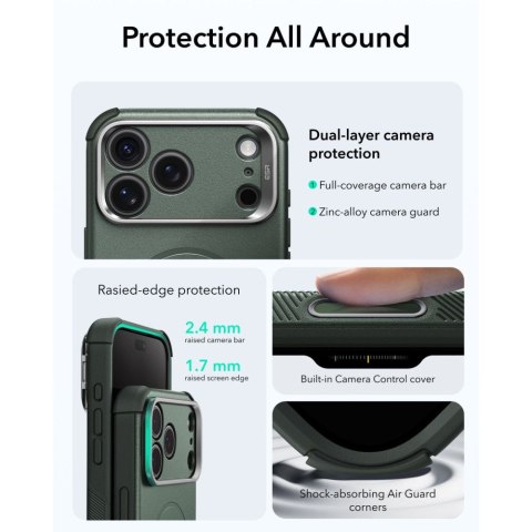 ESR CYBER TOUGH KICKSTAND MAGSAFE IPHONE 17 PRO / 18 PRO GREEN