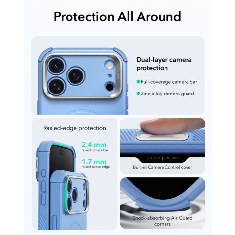 ESR CYBER TOUGH KICKSTAND MAGSAFE IPHONE 17 PRO / 18 PRO LIGHT BLUE