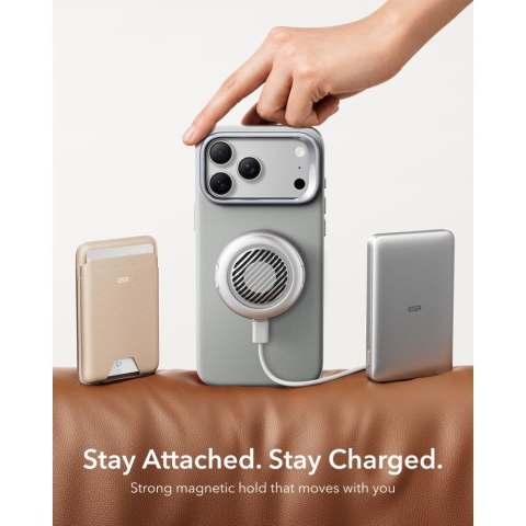 ESR LEATHER KICKSTAND MAGSAFE IPHONE 17 PRO / 18 PRO GREY